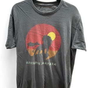 Grey Disney The Lion King Hakuna Matata graphic tee size L